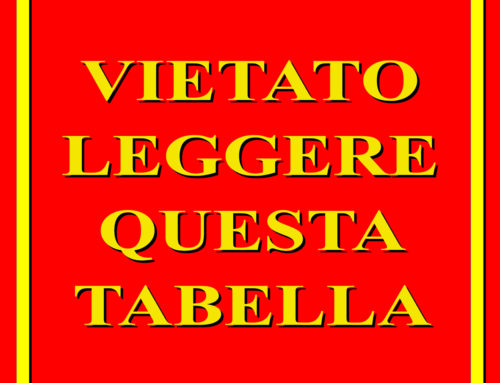 Vietato leggere questa tabella, 2017