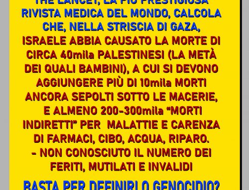 2024 THE LANCET NUMERO DI MORTI A GAZA