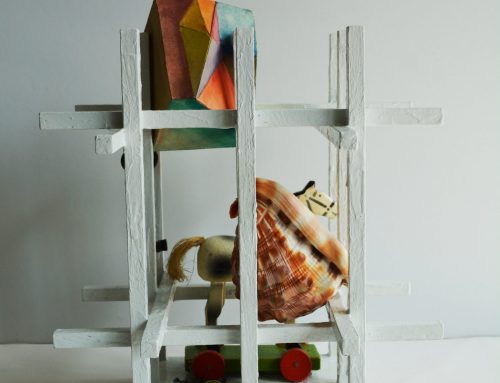 LA STRUTTURA DELLA STORIA, 2024, tecnica mista, 25 x 25 x h26,5 cm
